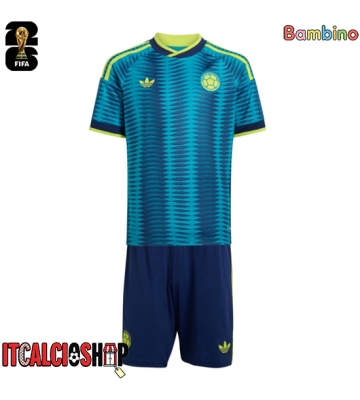 Colombia Seconda Maglia Bambino Mondiali 2026 Manica Corta (+ Pantaloni corti)
